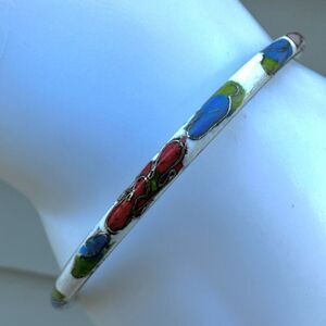 Cloisonné bangle bracelet